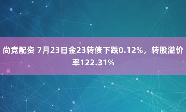 尚竞配资 7月23日金23转债下跌0.12%，转股溢价率122.31%